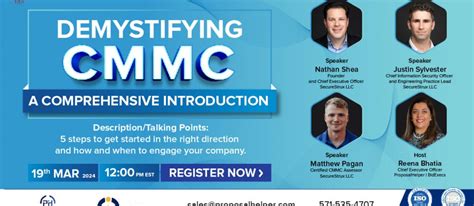 Demystifying CMMC A Comprehensive Introduction Webinar