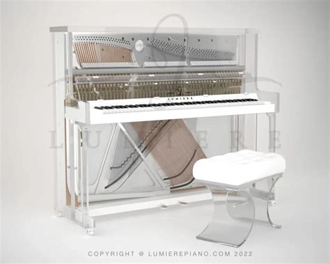 Lumiere Affordable Transparent Upright Piano Luxury Pianos Inc