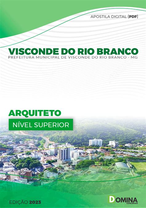 Apostila Pref Visconde Do Rio Branco MG 2023 Arquiteto