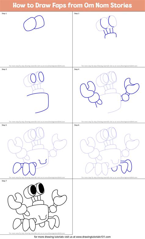 How To Draw Faps From Om Nom Stories Om Nom Stories Step By Step