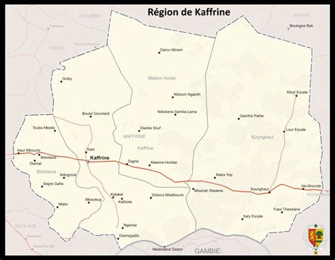 Carte De La R Gion De Kaffrine