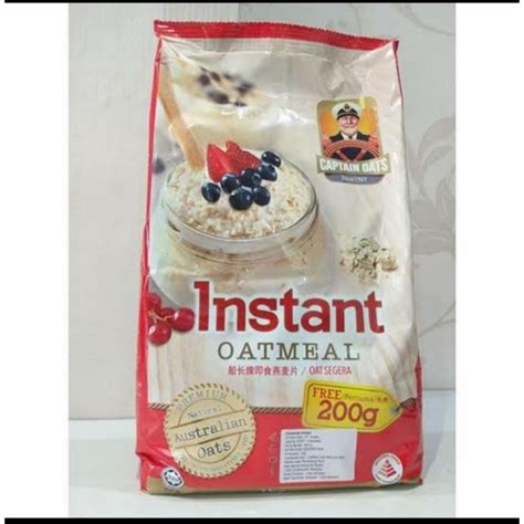 Jual Captain Oat Instant Oatmeal 800 Gram 200 Gram Shopee Indonesia