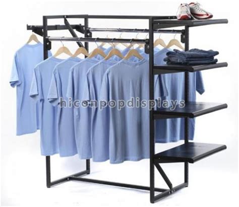 Garment Retail Store Fixtures 4 Way Metal Hanging Outerwear Clothing