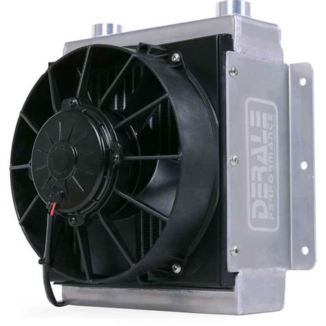 Derale Row Hi Flow Racing Fluid Cooler With Single Fan Xdp