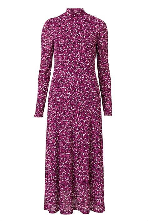 Cranberry Mesh Berry Floral Dress Womens A Line Dresses Witchery