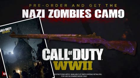 NEW CALL OF DUTY WW2 ZOMBIES PRE ORDER BONUSES Animated Camo And