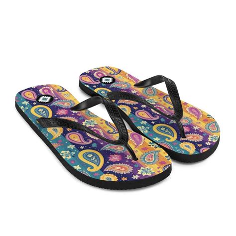 Indian Whimsical Paisley Flip Flops The Global Wanderer