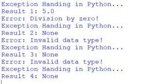 Exception Handling In Python Class Notes Cbse Python