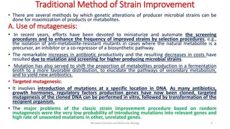 Strain Improvement In Microbial Genetics Pptx