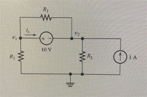 Solved Solve For The Node Voltages Shown In The Figure Take Chegg