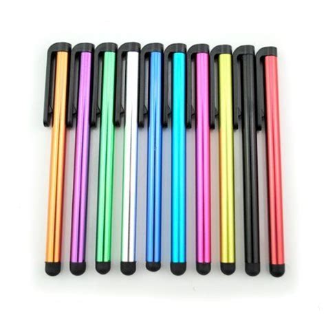 IClover Bundle Of 10 PCS LONG Colorful Stylus Pen Set Black Blue Red