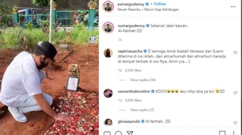 7 Momen Denny Sumargo Ziarah Ke Makam Vanessa Angel Unggah Pesan Terakhir