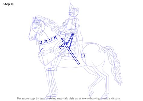 Step By Step How To Draw A Knight On Horse