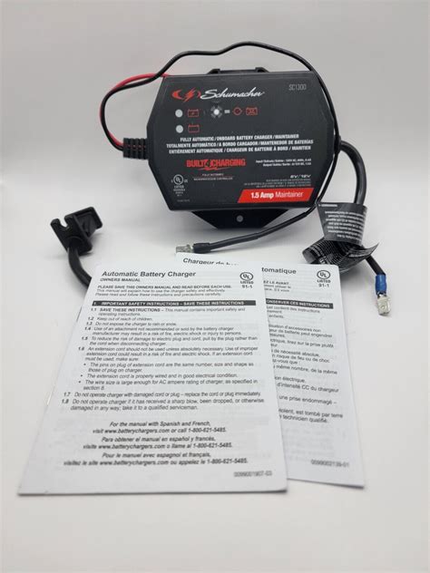 Schumacher 1 5A Battery Charger Maintainer SC1300 Standard AGM 6V 12V