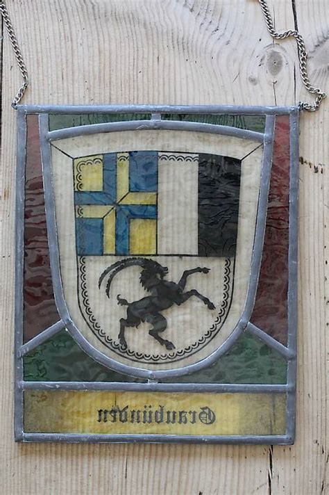 Kanton Graub Nden Fensterwappen Wappen Wappenglas Im Kanton