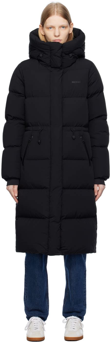 MACKAGE Manteau Ishani City noir rembourré en duvet SSENSE France