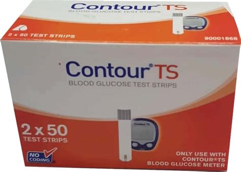 Buy CONTOUR TS BLOOD GLUCOSE 50 S TEST STRIP WITH FREE KALOR ROUND