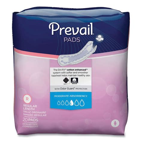 Pvlbc012 Prevail® Bc012 Bladder Control Pads Moderate Absorbency Regular 180carton Hill