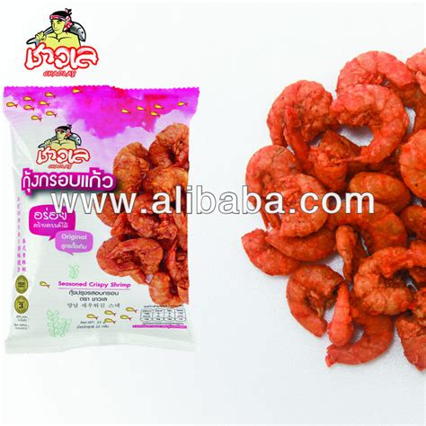 Dried Seafood Crispy Seasoned Shrimp Snack Original Thailand