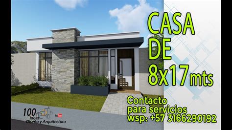 Casa De 8x17 Metros Con 4 Habitaciones Y Terraza YouTube