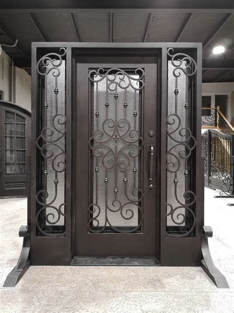 Wrought Iron Double Front Entry Doors