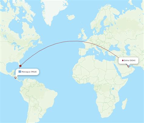 Flights From Doha To Managua DOH To MGA Flight Routes