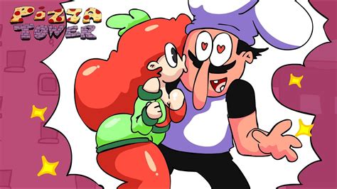 Tomato Topping Waifu Kisses Peppino Spaghetti Pizza Tower Animation