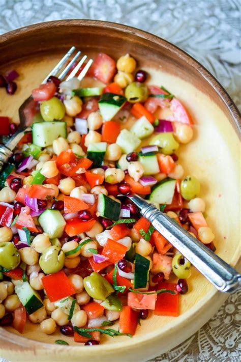 Mediterranean Chickpeas Salad With Herb Citrus Vinaigrette Recipe