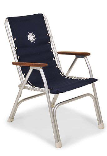 Forma Marine High Back Deck Chair Boat Chair Folding Anodized Aluminium Deck Chairs