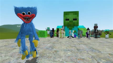 Huggy Wuggy Poppy Playtime Vs Minecraft Mobs Garrys Mod Sandbox Poppy Playtime Vs Minecraft