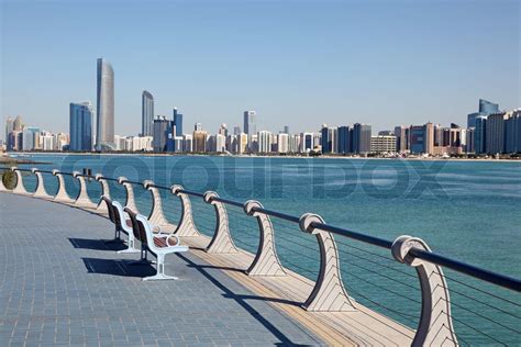 Corniche In Abu Dhabi United Arab Emirates Stock Image Colourbox