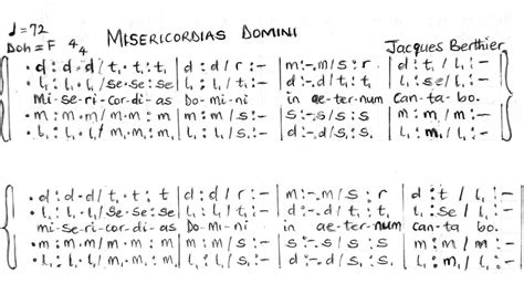 Misericordias Domini Jacques Berthier Taize Solfa Oracle YouTube