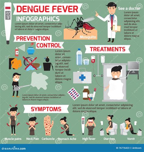 Dengue Fieber Infographics Schablonendesign Von Detaildengue Fieber Fev