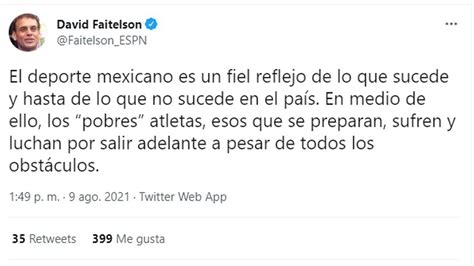 “el Deporte Mexicano Es Reflejo Del País” La Crítica De Faitelson Por Resultados En Tokio 2020