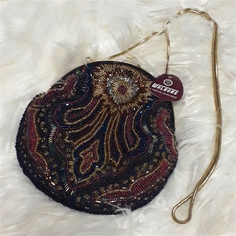 Walborg Bags Nwt Vtg Walborg Art Deco Beaded Mini Crossbody Clutch