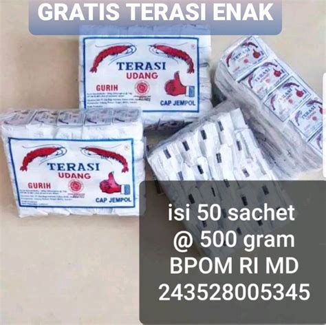 Terasi Udang Cap Jempol 1 Pack Isi 50 Sachet 500 Gram Lazada