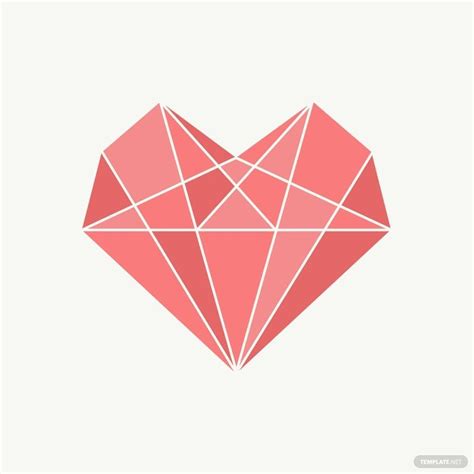 Diamond Heart Drawing