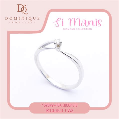 Jual Cincin Diamond Berlian Dominique Jewellery K Shopee