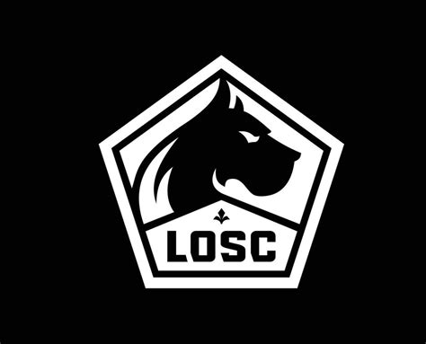 Losc Lille Club Logo Symbol White Ligue Football French Abstract