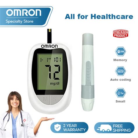 Omron Blood Glucose Meter Blood Sugar Monitoring Kit Free Gift Of 50pcs