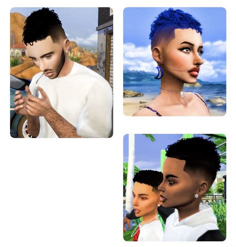 Ebonix Sincerelyasimmer Curly Mohawk Curly Mohawk Mod Hair Sims