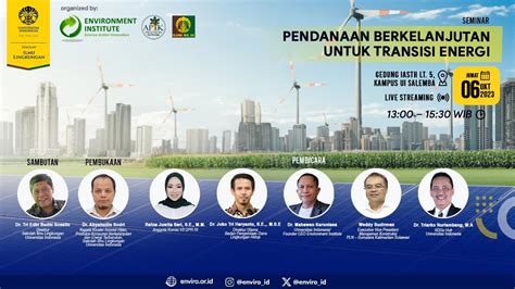 Seminar Pendanaan Berkelanjutan Untuk Transisi Energi YouTube