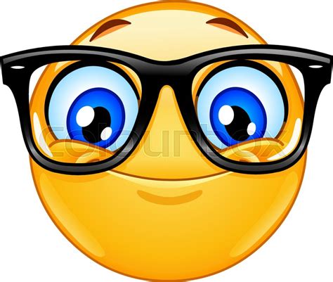 Happy Emoticon Wearing Sunglasses Stock Vector Colourbox