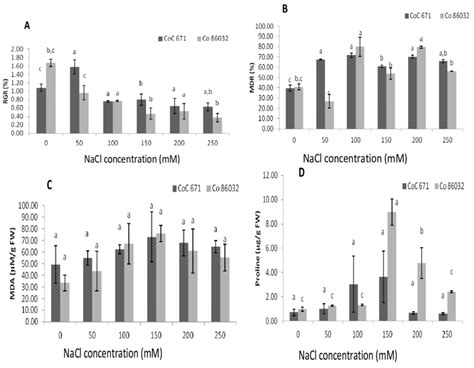 Effects Of Nacl Stress On The Physiological And Biochemical Responses