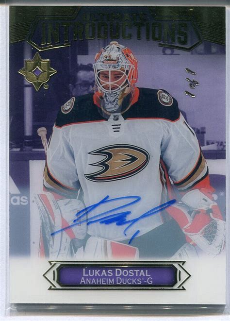 2022 23 UPPER DECK ULTIMATE COLLECTION LUKAS DOSTAL PURLE INTRODUCTIONS