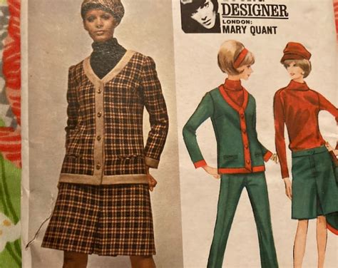 Rare Vintage 1960s Butterick Mary Quant Sewing Pattern Size 14 Etsy