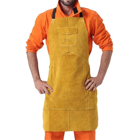 Masterweld Mwp Premium Gold Leather Welding Apron Aes