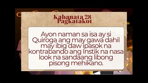 El Filibusterismo Kabanata 28 Pagkatakot Youtube