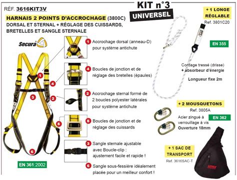 Kit Harnais Antichute N Universel