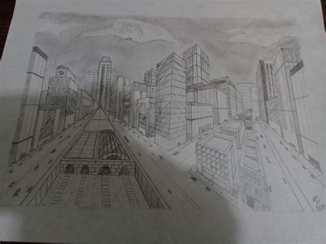 Two Point Perspective Cityscape
